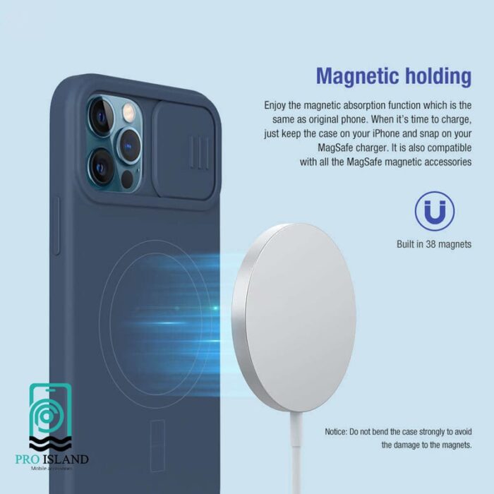 نیلکین مدل CamShield Silky Magnetic silicon مناسب برای گوشی موبایل اپل iPhone 12 Pro Max 3 min