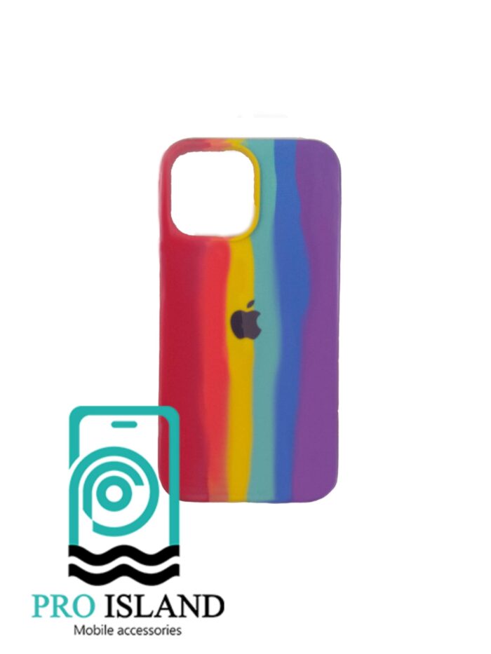قاب محافظ سیلیکونی اپل آیفون iPhone 13 Pro طرح رنگین کمان - 2