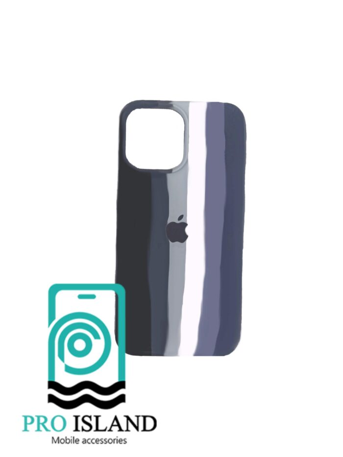 قاب محافظ سیلیکونی رنگین کمانی برای گوشی‌ اپلiphone13 - 16