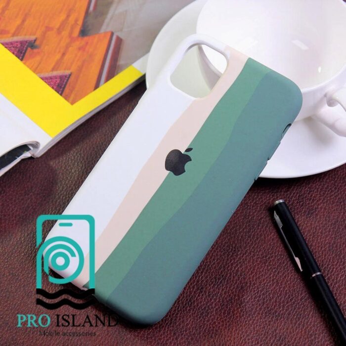 قاب محافظ سیلیکونی اپل آیفون iPhone 13 Pro طرح رنگین کمان - 12