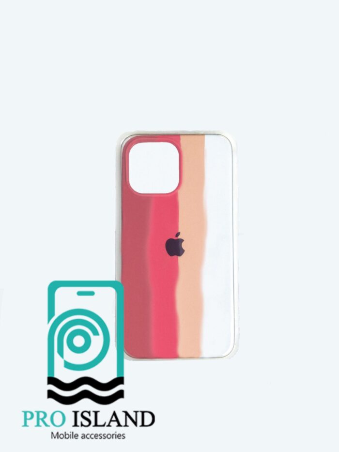 قاب محافظ سیلیکونی رنگین کمانی برای گوشی‌ اپلiphone13 - 7