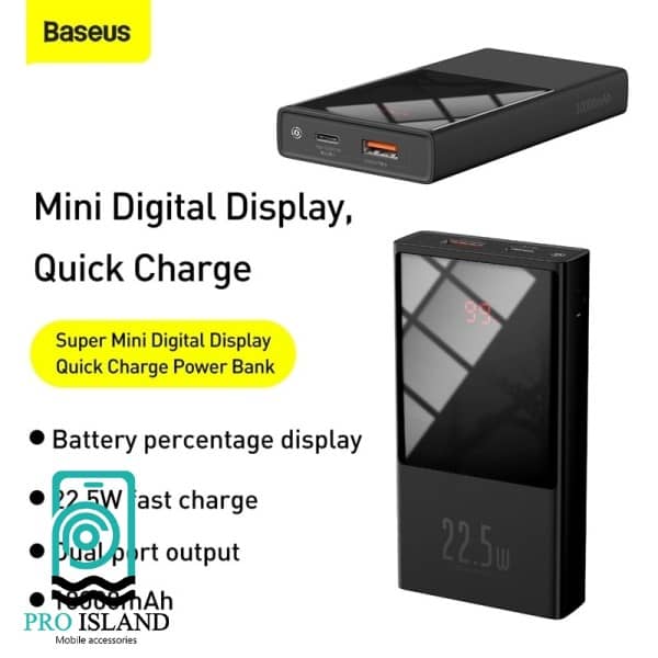 پاوربانک بیسوس Baseus Super Mini 22.5W Power Bank 10000mAh