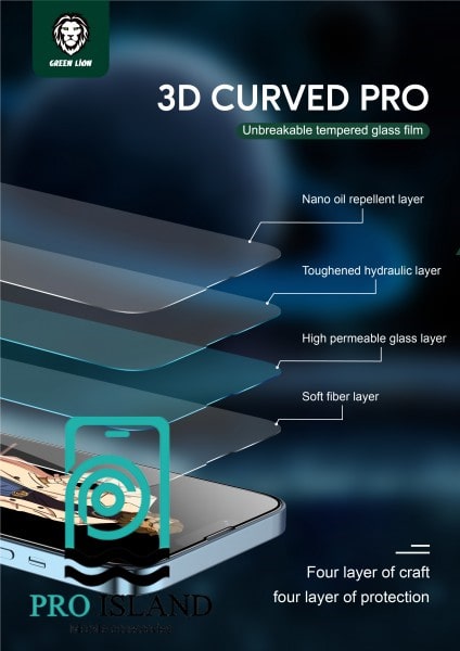 محافظ صفحه نمایش گرین مدل Curved-proمناسب برای گوشی موبایل اپل iPhone 13 Pro Max