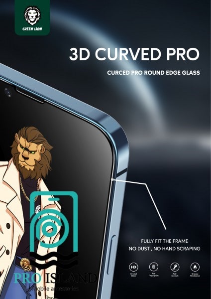 محافظ صفحه نمایش گرین مدل Curved-Pro مناسب برای گوشی موبایل اپل iPhone 13 / 13 Pro