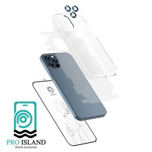 محافظ صفحه نمایش گرین مدل 4in1 مناسب برای گوشی موبایل اپل iPhone 13 به همراه محافظ پشت گوشی و محافظ لنز دوربین و کاور