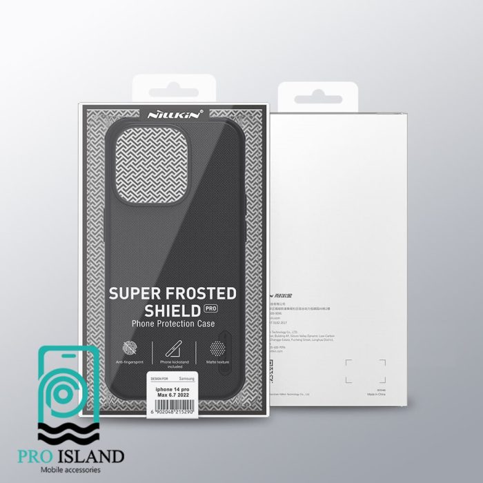 کاور نیلکین مدل frosted shield pro مناسب برای گوشی اپل iphone 14 pro max