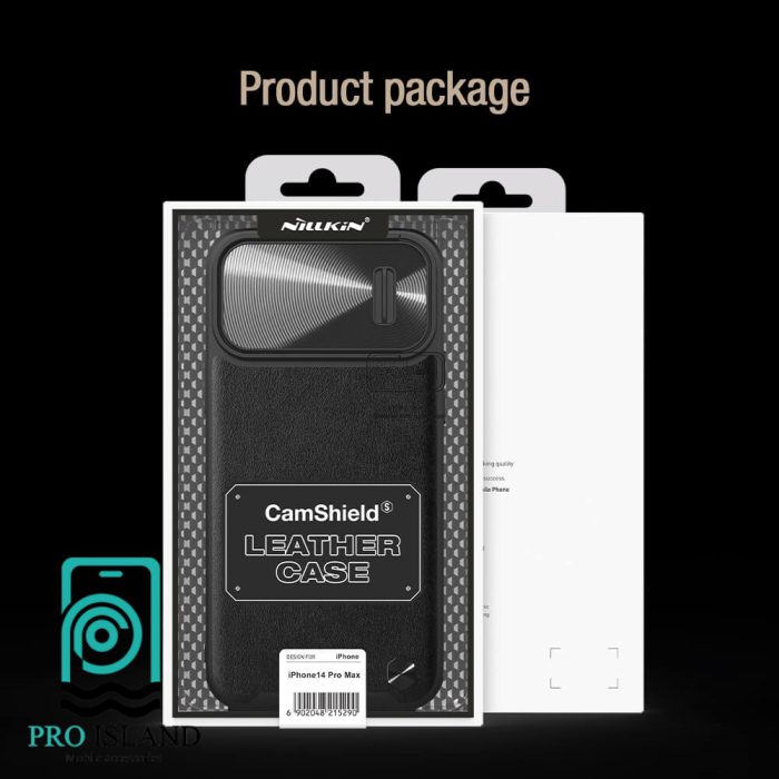 قاب گوشی نیلکین مدل CAMSHIELD LEATHER S برای گوشی اپل IPHONE 14 PRO MAX