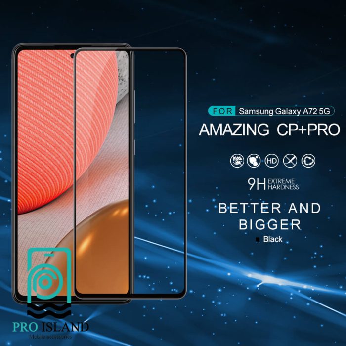 گلس نیلکین مدل CP Plus Pro مناسب گوشی موبایل سامسونگ galaxy a72