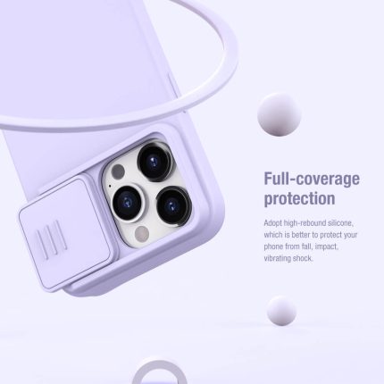 قاب نیلکین مدل cam silky گوشی iphone 15 pro max